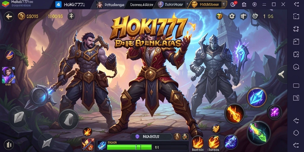Tampilan gameplay HOKI777 yang mendebarkan dengan aksi pertempuran seru.
