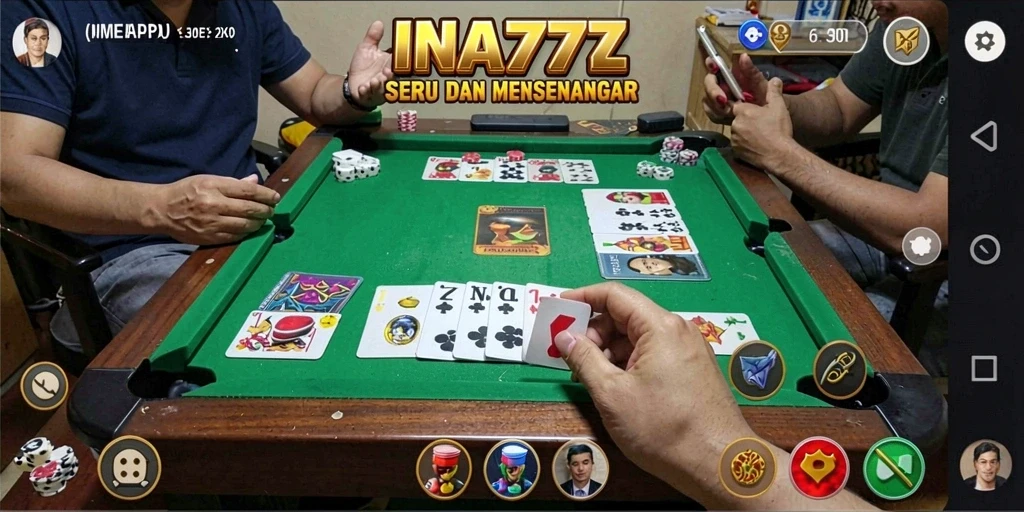 Screenshot gameplay INA777 menampilkan aksi seru permainan Gaple.