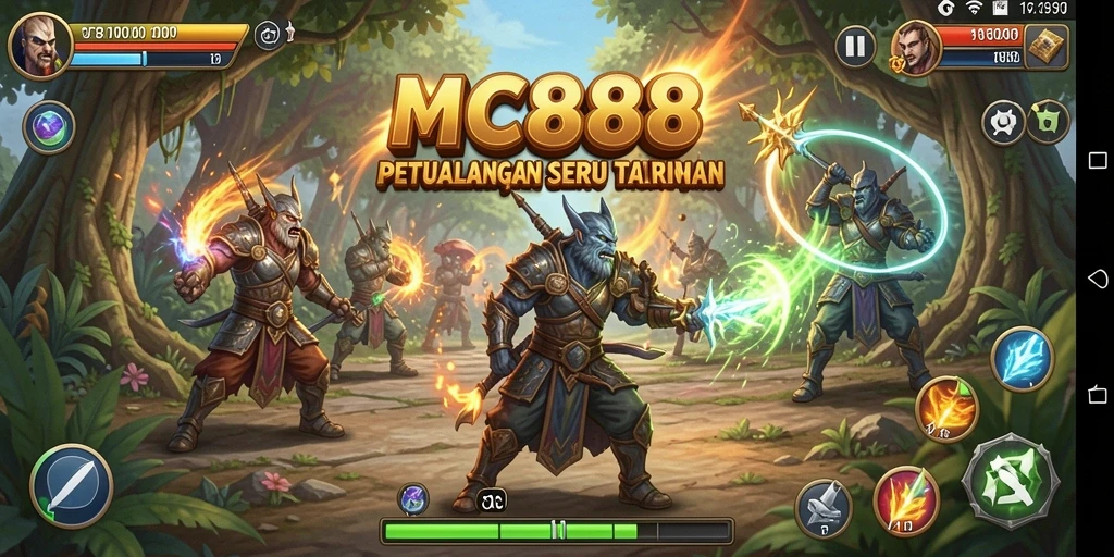 Screenshot dari gameplay MC888 yang menunjukkan eksplorasi seru.