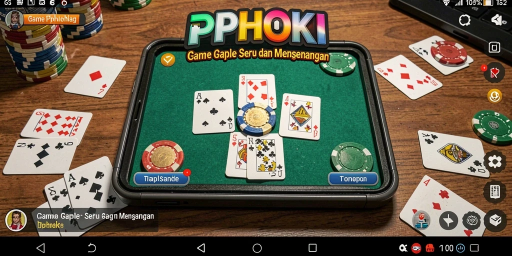 Tampilan gameplay Gaple yang menarik dan seru di PPHOKI.