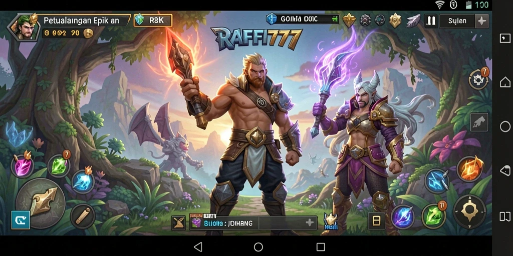 Menampilkan momen epic dalam gameplay RPG RAFFI777.