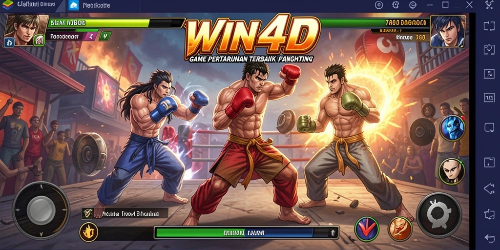 Tampilan gameplay menarik dalam pertarungan epik di WIN4D.
